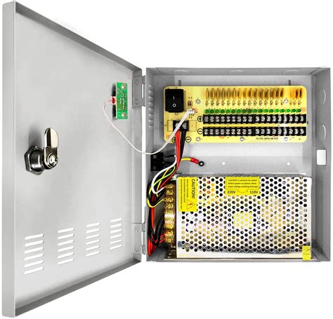 18 channel cctv camera power supply distribution box|12v power box CCTV.